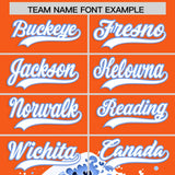 Custom Orange Wave Graffiti Pattern Authentic Baseball Jersey