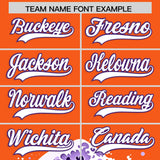 Custom Orange Wave Graffiti Pattern Authentic Baseball Jersey