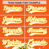 Custom Orange Wave Graffiti Pattern Authentic Baseball Jersey