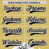 Custom Old Gold Wave Graffiti Pattern Authentic Baseball Jersey