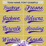Custom Old Gold Wave Graffiti Pattern Authentic Baseball Jersey