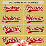 Custom Old Gold Wave Graffiti Pattern Authentic Baseball Jersey