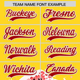 Custom Gold Wave Graffiti Pattern Authentic Baseball Jersey