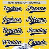 Custom Gold Wave Graffiti Pattern Authentic Baseball Jersey