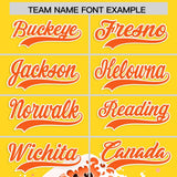 Custom Gold Wave Graffiti Pattern Authentic Baseball Jersey