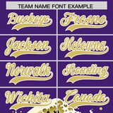 Custom Purple Wave Graffiti Pattern Authentic Baseball Jersey