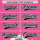 Custom Pink Wave Graffiti Pattern Authentic Baseball Jersey
