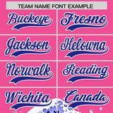 Custom Pink Wave Graffiti Pattern Authentic Baseball Jersey