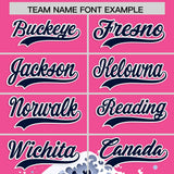 Custom Pink Wave Graffiti Pattern Authentic Baseball Jersey