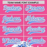 Custom Pink Wave Graffiti Pattern Authentic Baseball Jersey