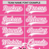 Custom Pink Wave Graffiti Pattern Authentic Baseball Jersey