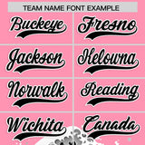 Custom Light Pink Wave Graffiti Pattern Authentic Baseball Jersey
