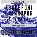 Custom White Wave Graffiti Pattern Authentic Baseball Jersey