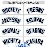 Custom White Wave Graffiti Pattern Authentic Baseball Jersey