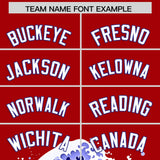 Custom Red Wave Graffiti Pattern Authentic Baseball Jersey