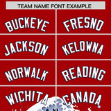 Custom Red Wave Graffiti Pattern Authentic Baseball Jersey