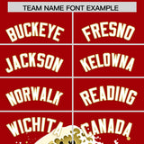 Custom Red Wave Graffiti Pattern Authentic Baseball Jersey