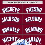 Custom Crimson Wave Graffiti Pattern Authentic Baseball Jersey