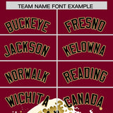 Custom Crimson Wave Graffiti Pattern Authentic Baseball Jersey