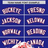 Custom Royal Wave Graffiti Pattern Authentic Baseball Jersey