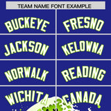 Custom Royal Wave Graffiti Pattern Authentic Baseball Jersey