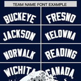 Custom Navy Wave Graffiti Pattern Authentic Baseball Jersey