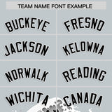 Custom Silver Wave Graffiti Pattern Authentic Baseball Jersey
