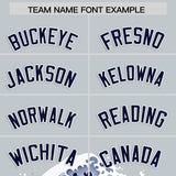 Custom Silver Wave Graffiti Pattern Authentic Baseball Jersey