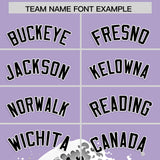Custom Light Purple Wave Graffiti Pattern Authentic Baseball Jersey