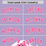 Custom Light Purple Wave Graffiti Pattern Authentic Baseball Jersey