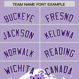 Custom Light Purple Wave Graffiti Pattern Authentic Baseball Jersey