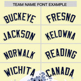 Custom Cream Wave Graffiti Pattern Authentic Baseball Jersey