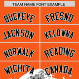 Custom Orange Wave Graffiti Pattern Authentic Baseball Jersey