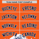 Custom Orange Wave Graffiti Pattern Authentic Baseball Jersey