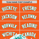 Custom Orange Wave Graffiti Pattern Authentic Baseball Jersey