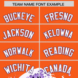 Custom Orange Wave Graffiti Pattern Authentic Baseball Jersey