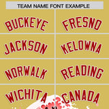 Custom Old Gold Wave Graffiti Pattern Authentic Baseball Jersey