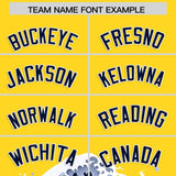 Custom Gold Wave Graffiti Pattern Authentic Baseball Jersey