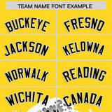 Custom Gold Wave Graffiti Pattern Authentic Baseball Jersey