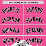 Custom Pink Wave Graffiti Pattern Authentic Baseball Jersey