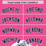 Custom Pink Wave Graffiti Pattern Authentic Baseball Jersey