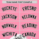 Custom Light Pink Wave Graffiti Pattern Authentic Baseball Jersey