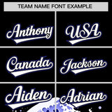Custom Black Wave Graffiti Pattern Authentic Baseball Jersey
