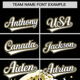 Custom Black Wave Graffiti Pattern Authentic Baseball Jersey