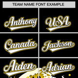 Custom Black Wave Graffiti Pattern Authentic Baseball Jersey