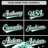 Custom Black Wave Graffiti Pattern Authentic Baseball Jersey