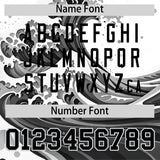 Custom White Wave Graffiti Pattern Authentic Baseball Jersey
