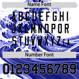 Custom White Wave Graffiti Pattern Authentic Baseball Jersey