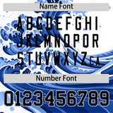 Custom White Wave Graffiti Pattern Authentic Baseball Jersey