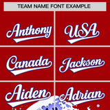 Custom Red Wave Graffiti Pattern Authentic Baseball Jersey